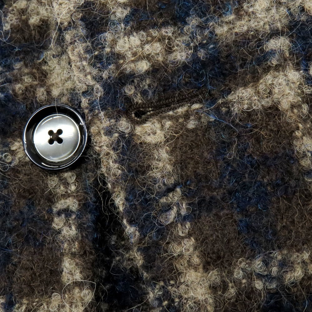 【中古】タリアトーレ TAGLIATORE ウールモヘアアルパカ チェック テーラードジャケット ブラウンxベージュ【 46 】【 状態ランクB 】【 メンズ 】