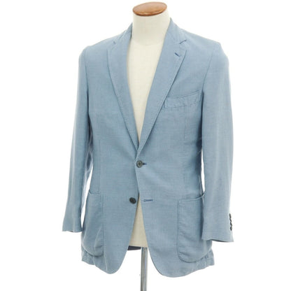 【中古】ベルベスト Belvest シルクリネン 2B テーラードジャケット ライトブルー【サイズ46】【 状態ランクC 】【 メンズ 】