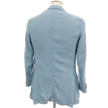 【中古】ベルベスト Belvest シルクリネン 2B テーラードジャケット ライトブルー【サイズ46】【 状態ランクC 】【 メンズ 】