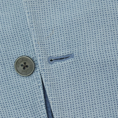 【中古】ベルベスト Belvest シルクリネン 2B テーラードジャケット ライトブルー【サイズ46】【 状態ランクC 】【 メンズ 】