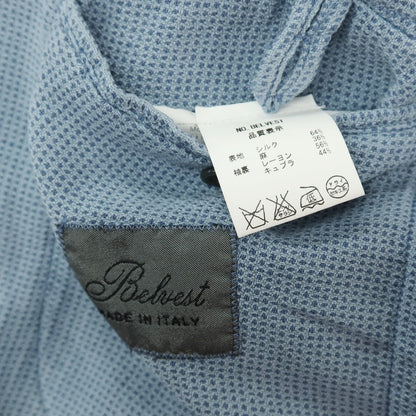 【中古】ベルベスト Belvest シルクリネン 2B テーラードジャケット ライトブルー【サイズ46】【 状態ランクC 】【 メンズ 】