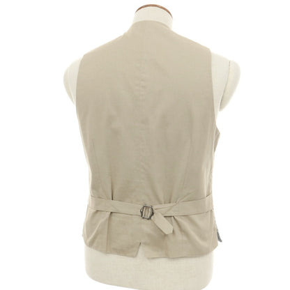 【中古】ラルディーニ LARDINI リネンコットンナイロン カジュアル系ジレ ベスト ネイビーxホワイト×ベージュ【サイズ46】【 状態ランクB 】【 メンズ 】