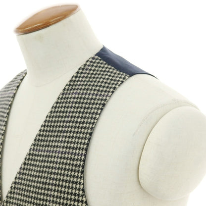 【中古】ボリオリ BOGLIOLI ウールナイロンカシミヤ カジュアル系ジレ ベスト アイボリーxブラック【 46 】【 状態ランクB 】【 メンズ 】