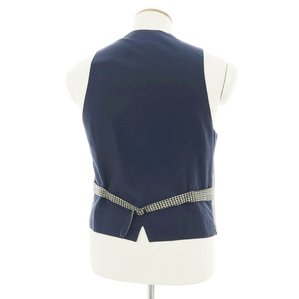 【中古】ボリオリ BOGLIOLI ウールナイロンカシミヤ カジュアル系ジレ ベスト アイボリーxブラック【 46 】【 状態ランクB 】【 メンズ 】