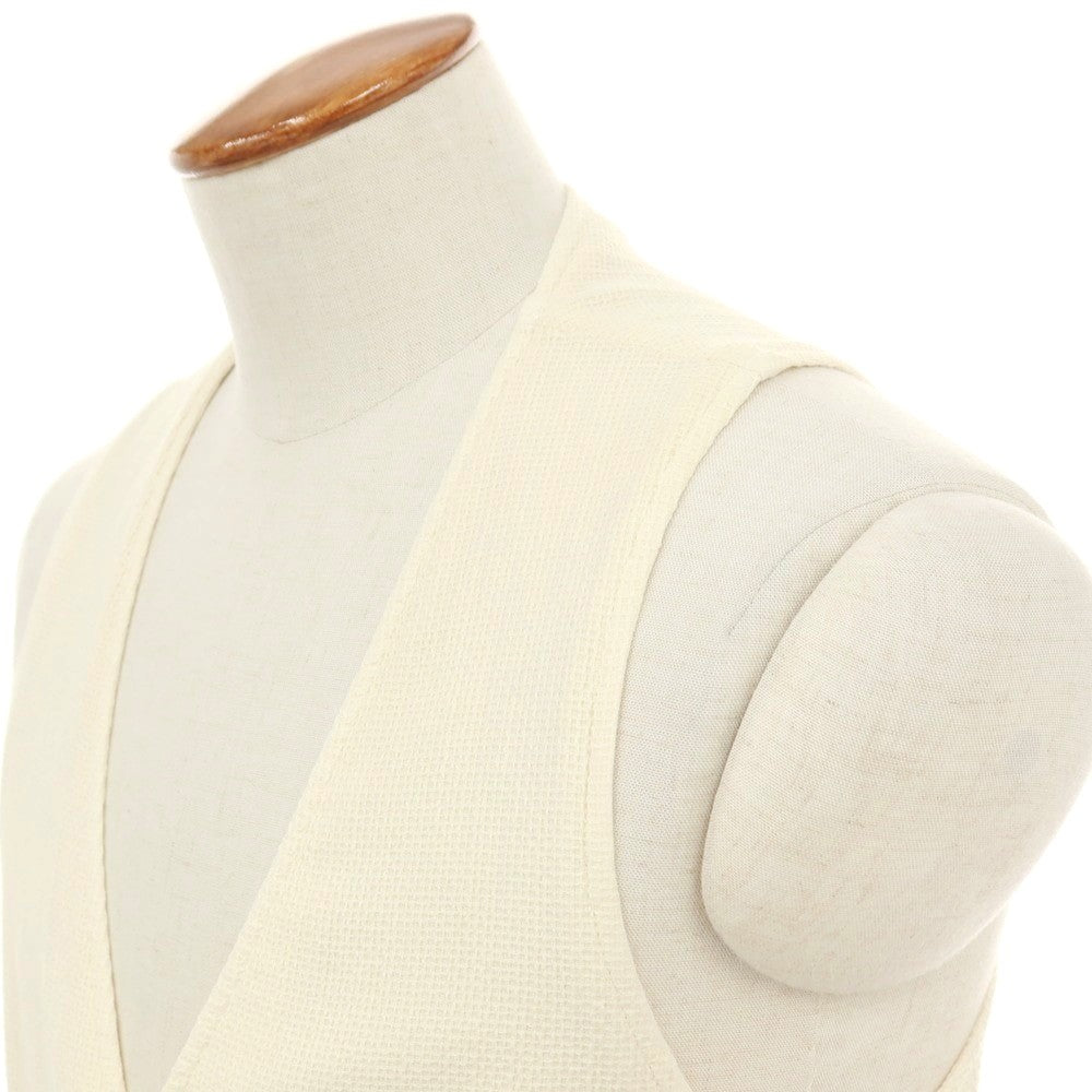 【中古】エルビーエム1911 L.B.M.1911 コットンリネン カジュアル系ジレ ベスト オフホワイト【サイズ48 R】【 状態ランクB 】【 メンズ 】