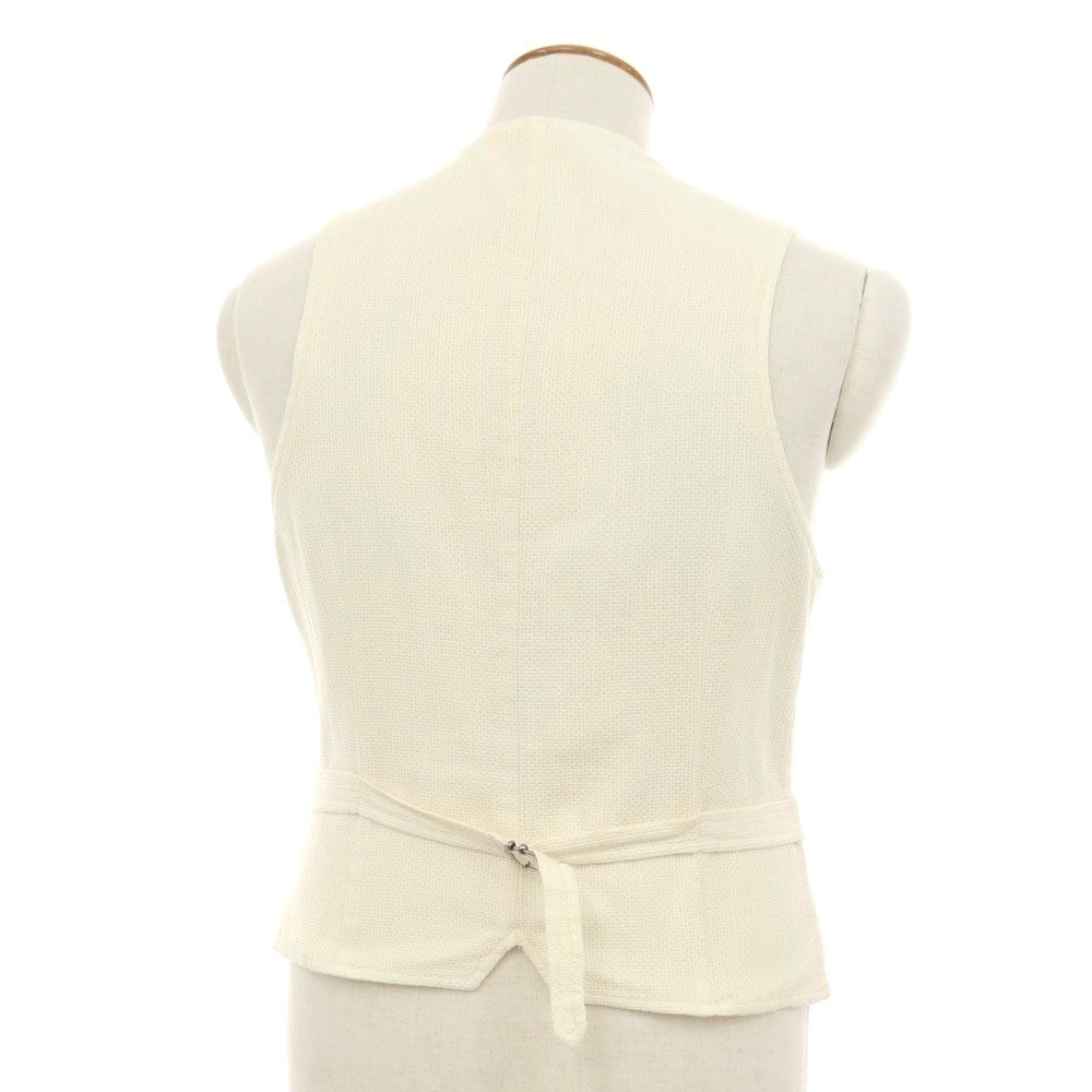 【中古】エルビーエム1911 L.B.M.1911 コットンリネン カジュアル系ジレ ベスト オフホワイト【サイズ48 R】【 状態ランクB 】【 メンズ 】