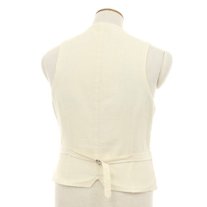 【中古】エルビーエム1911 L.B.M.1911 コットンリネン カジュアル系ジレ ベスト オフホワイト【サイズ48 R】【 状態ランクB 】【 メンズ 】