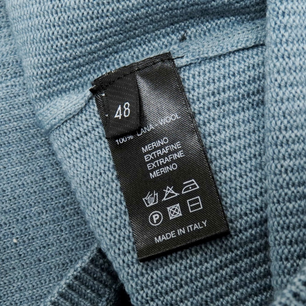 【中古】ロベルトコリーナ ROBERTO COLLINA ウール クルーネック プルオーバーニット ライトブルー【 48 】【 状態ランクB 】【 メンズ 】