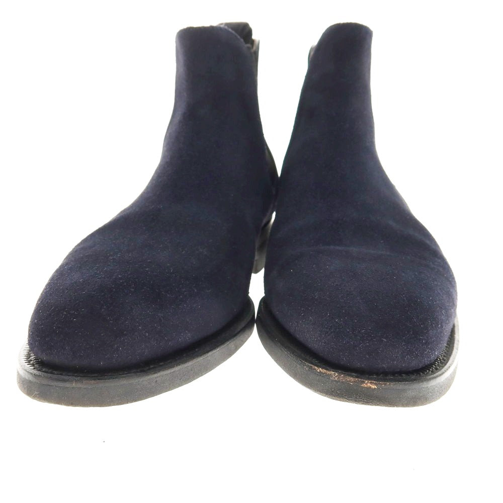 【中古】バーニーズニューヨーク BARNEYS NEWYORK スエード サイドゴアブーツ ネイビー【サイズ6】【 状態ランクB 】【 メンズ 】[CPD]