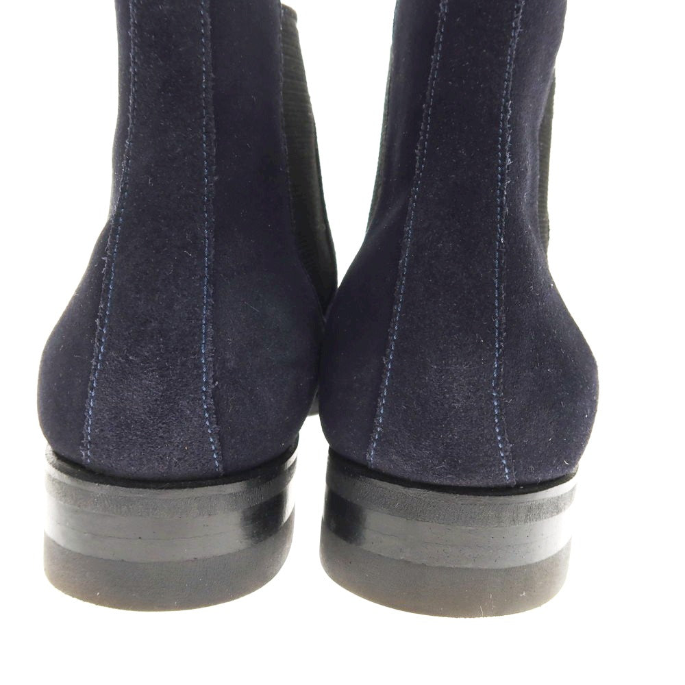 【中古】バーニーズニューヨーク BARNEYS NEWYORK スエード サイドゴアブーツ ネイビー【サイズ6】【 状態ランクB 】【 メンズ 】[CPD]
