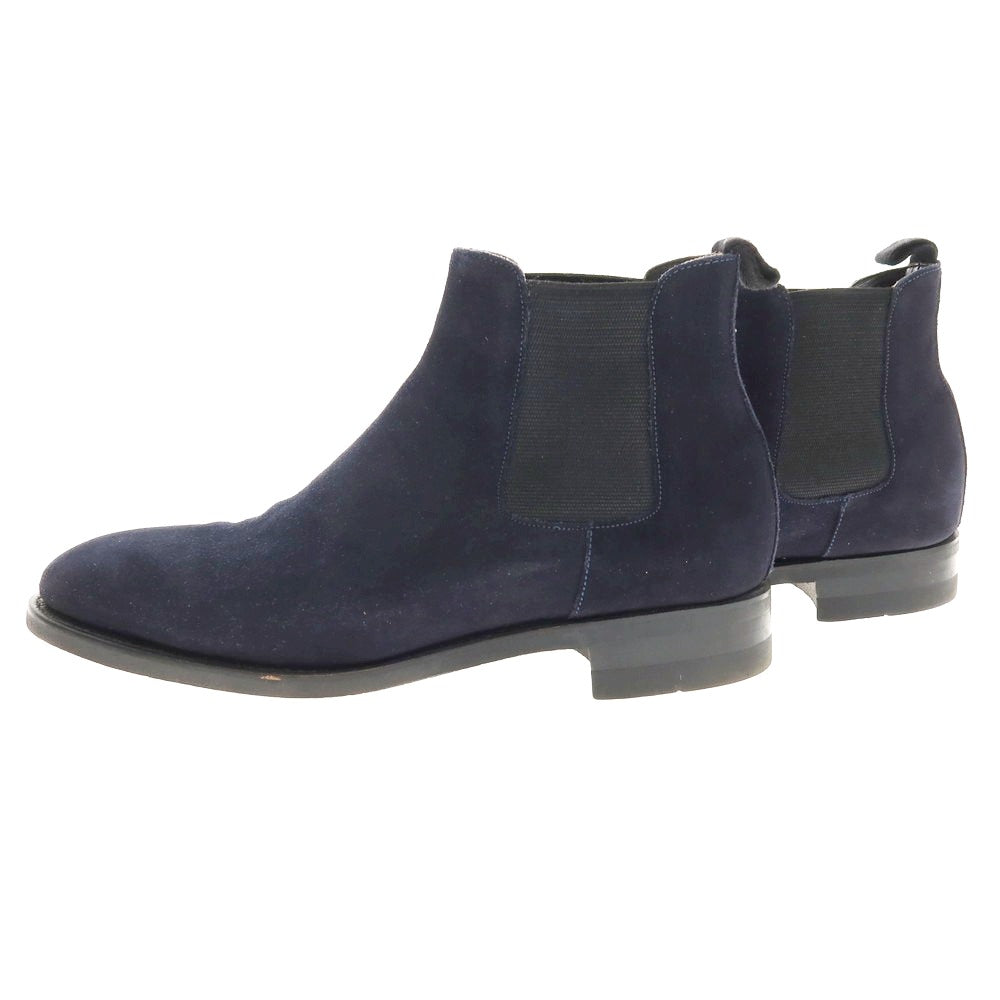 【中古】バーニーズニューヨーク BARNEYS NEWYORK スエード サイドゴアブーツ ネイビー【サイズ6】【 状態ランクB 】【 メンズ 】[CPD]