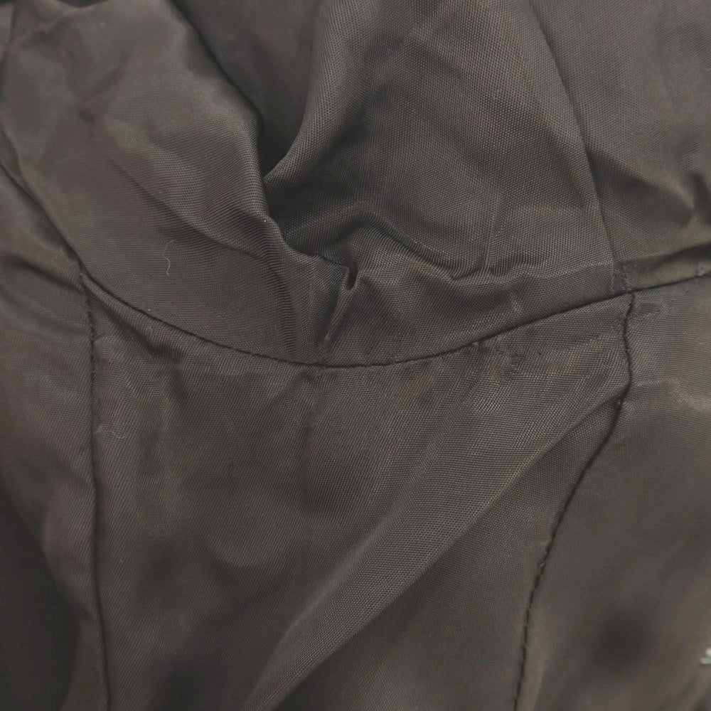 【中古】バーバリーズ Burberrys アイリッシュツイード ヘリンボーン ステンカラーコート ブラックxホワイト【 表記なし（S位） 】【 状態ランクC 】【 メンズ 】