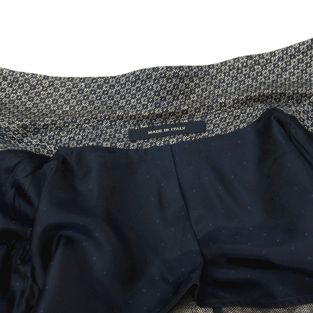 【中古】タリアトーレ TAGLIATORE ピーノライン ピーノレラリオ コットンリネンナイロン ジャージー 2B テーラードジャケット ネイビーxホワイト【サイズ表記なし（M位）】【 状態ランクC 】【 メンズ 】