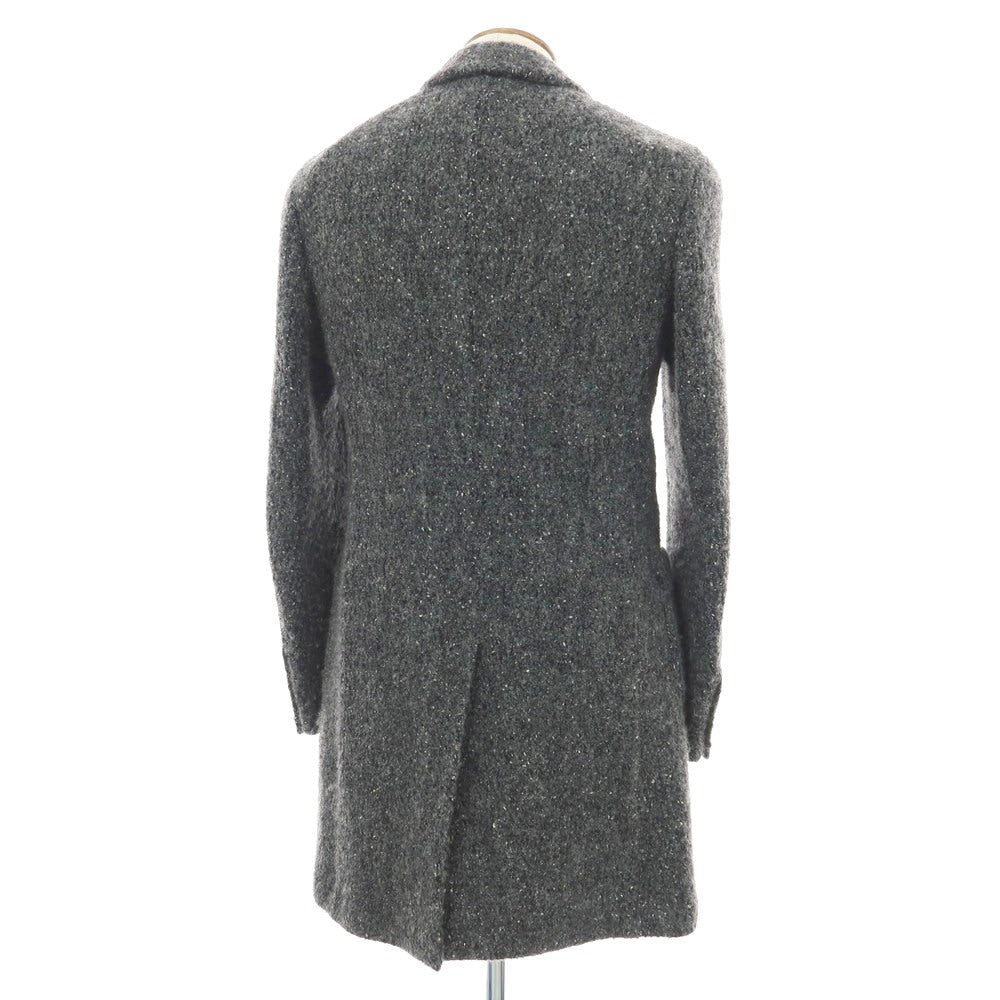 【中古】ラルディーニ LARDINI ウールアルパカモヘヤナイロン チェスターフィールドコート グレー【 46 】【 状態ランクB 】【 メンズ 】
