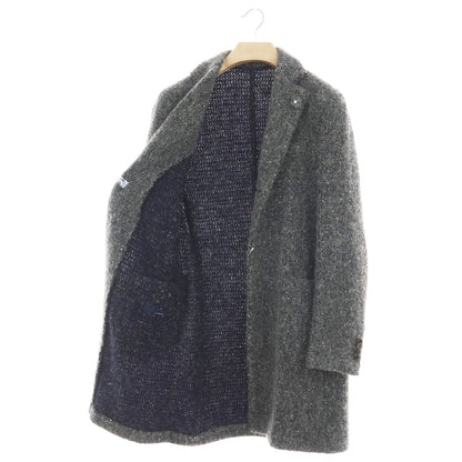 【中古】ラルディーニ LARDINI ウールアルパカモヘヤナイロン チェスターフィールドコート グレー【 46 】【 状態ランクB 】【 メンズ 】