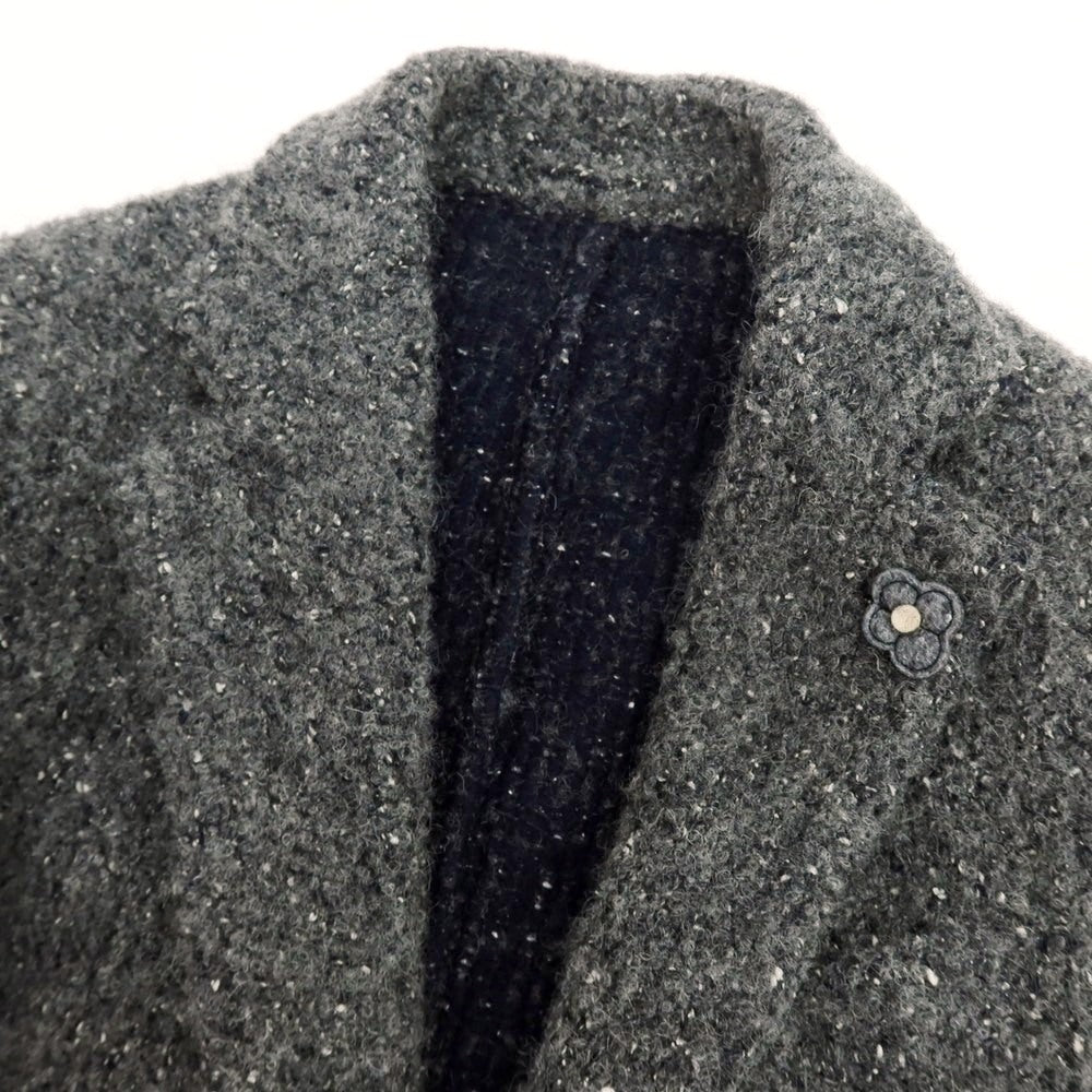 【中古】ラルディーニ LARDINI ウールアルパカモヘヤナイロン チェスターフィールドコート グレー【 46 】【 状態ランクB 】【 メンズ 】