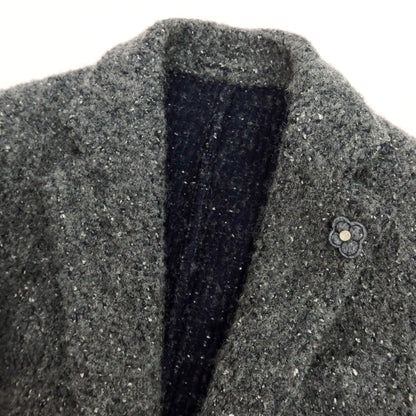 【中古】ラルディーニ LARDINI ウールアルパカモヘヤナイロン チェスターフィールドコート グレー【 46 】【 状態ランクB 】【 メンズ 】