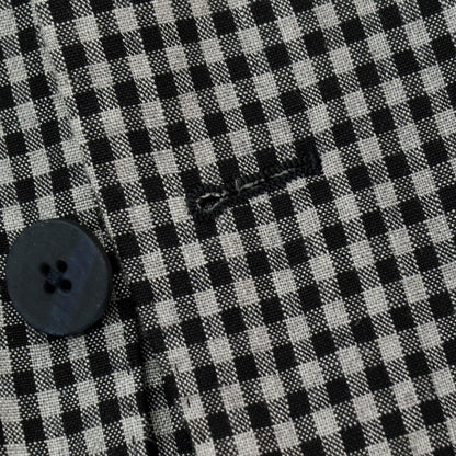 【中古】ラルディーニ LARDINI リネンウール チェック 3B カジュアルジャケット グレーxブラック【サイズ46】【 状態ランクC 】【 メンズ 】