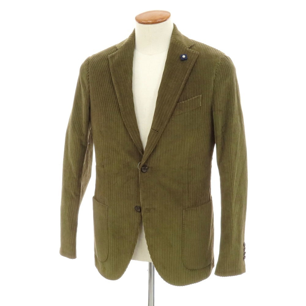 【中古】ラルディーニ LARDINI コーデュロイ カジュアルジャケット オリーブ【サイズ46】【 状態ランクB 】【 メンズ 】[BPD]