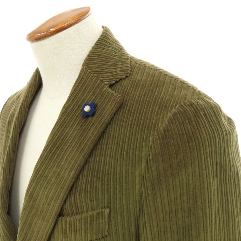 【中古】ラルディーニ LARDINI コーデュロイ カジュアルジャケット オリーブ【サイズ46】【 状態ランクB 】【 メンズ 】[BPD]