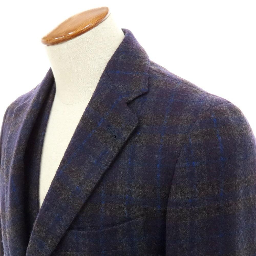 【中古】タリアトーレ TAGLIATORE ツーピース ウール チェック テーラードジャケット ネイビー×グレー【 46 】【 状態ランクB 】【 メンズ 】