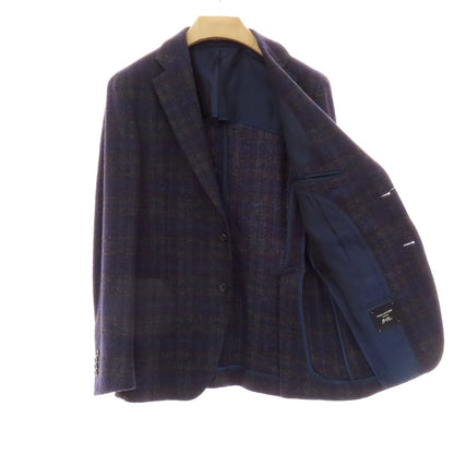 【中古】タリアトーレ TAGLIATORE ツーピース ウール チェック テーラードジャケット ネイビー×グレー【 46 】【 状態ランクB 】【 メンズ 】
