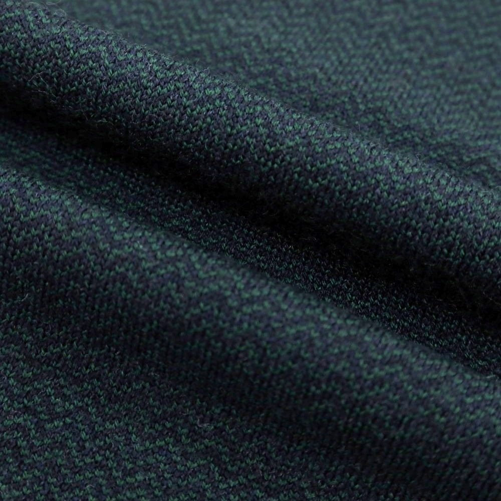 【中古】【未使用】ザノーネ ZANONE ハイゲージ フレックスウールナイロン 長袖 ポロニット グリーンxネイビー【 48 】【 状態ランクS 】【 メンズ 】