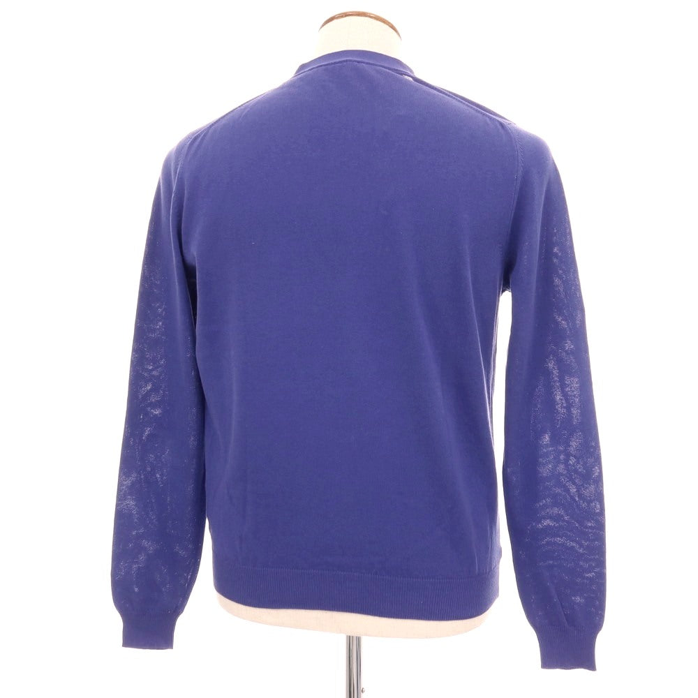 【中古】ザノーネ ZANONE ハイゲージ コットン カーディガン ブルーパープル系【サイズ48】【 状態ランクB 】【 メンズ 】