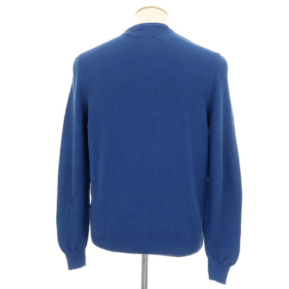 【中古】グランサッソ GRAN SASSO Vintage コットン クルーネック プルオーバーニット ブルー【サイズ46】【 状態ランクB 】【 メンズ 】