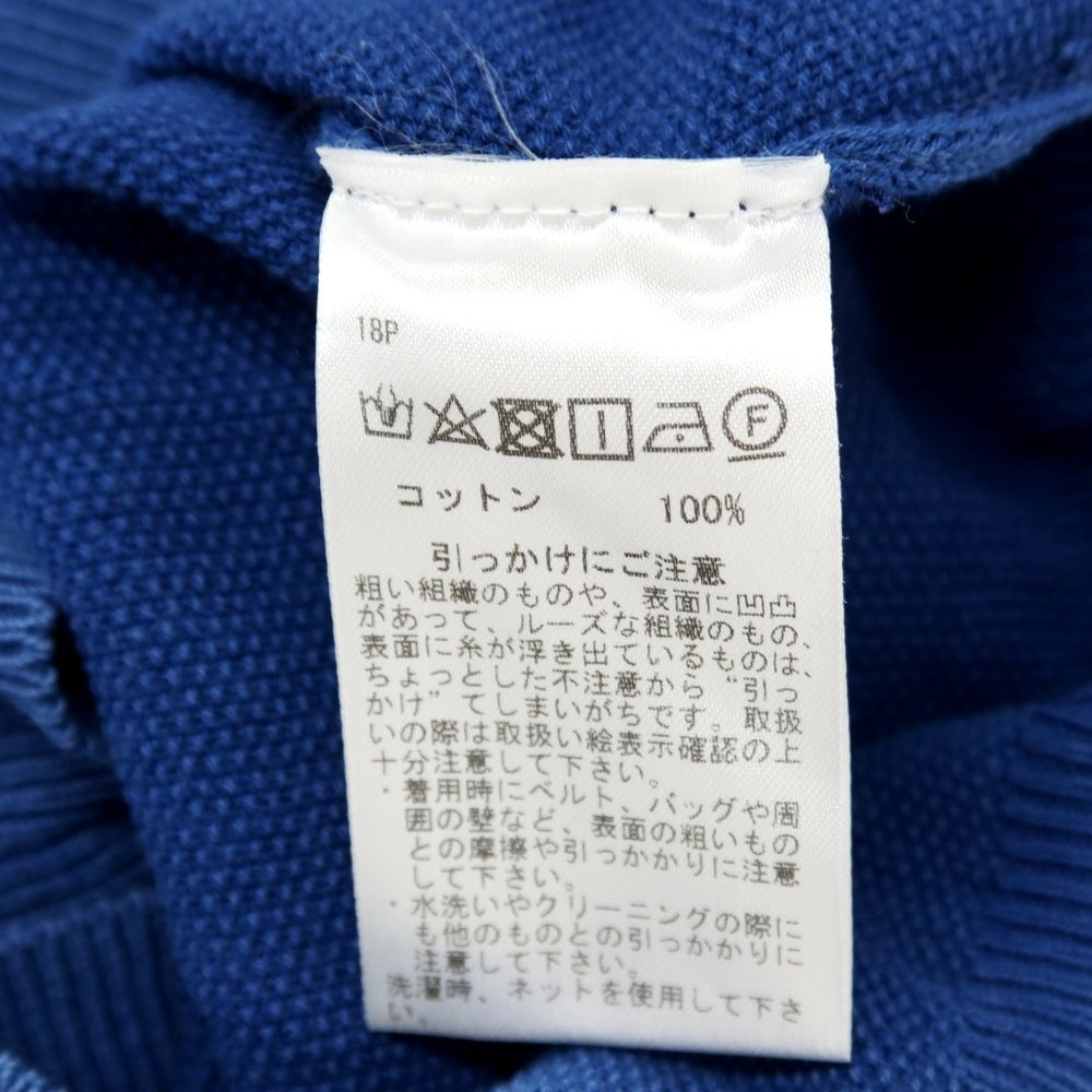 【中古】グランサッソ GRAN SASSO Vintage コットン クルーネック プルオーバーニット ブルー【サイズ46】【 状態ランクB 】【 メンズ 】