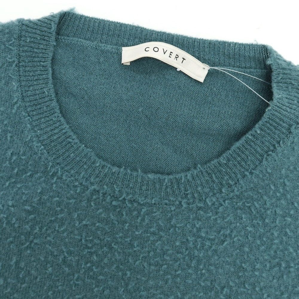 【中古】コーベルト COVERT ウール クルーネック プルオーバーニット グリーン【 表記なし（S位） 】【 状態ランクC 】【 メンズ 】