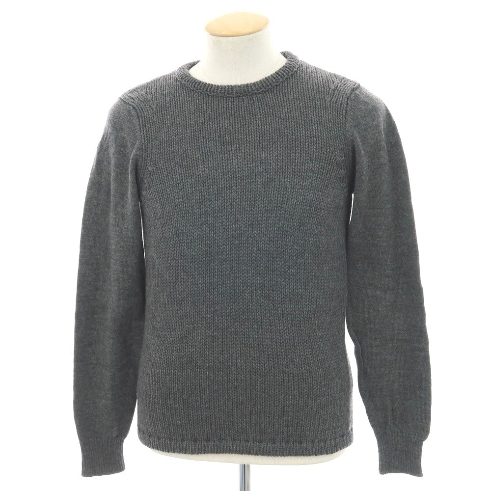 【中古】クルチアーニ CRUCIANI ウール クルーネック プルオーバーニット グレー【サイズ46】【 状態ランクB 】【 メンズ 】[BPD]