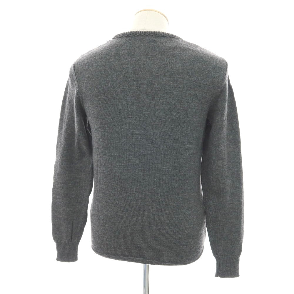 【中古】クルチアーニ CRUCIANI ウール クルーネック プルオーバーニット グレー【サイズ46】【 状態ランクB 】【 メンズ 】[BPD]