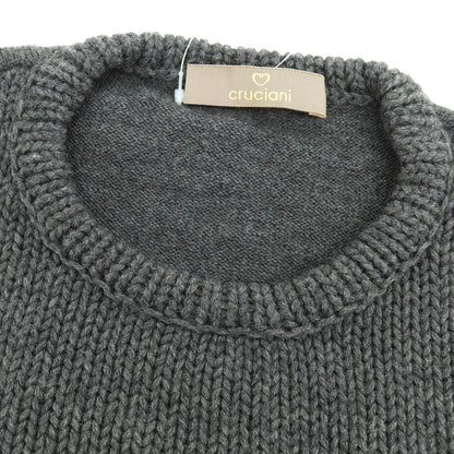 【中古】クルチアーニ CRUCIANI ウール クルーネック プルオーバーニット グレー【 46 】【 状態ランクB 】【 メンズ 】