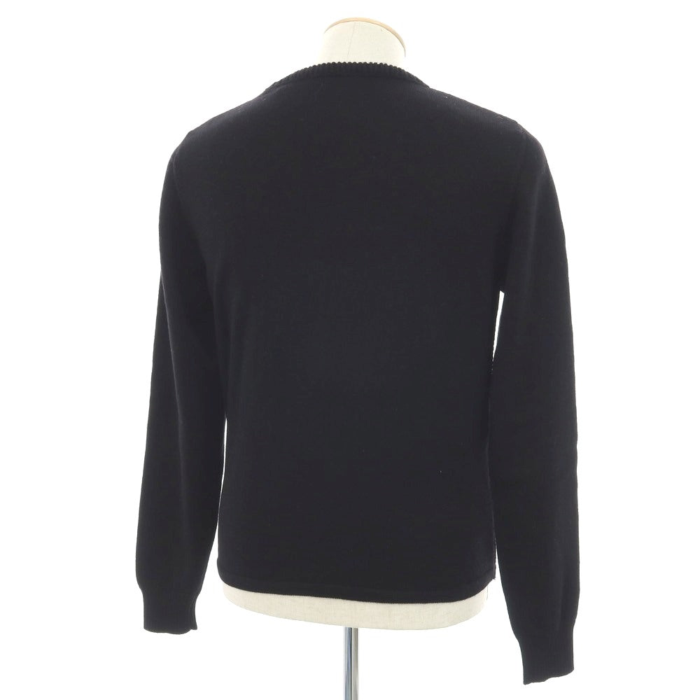 【中古】クルチアーニ CRUCIANI ウール クルーネック プルオーバーニット ブラック【サイズ46】【 状態ランクB 】【 メンズ 】[BPD]