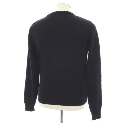【中古】クルチアーニ CRUCIANI ウール クルーネック プルオーバーニット ブラック【 46 】【 状態ランクB 】【 メンズ 】