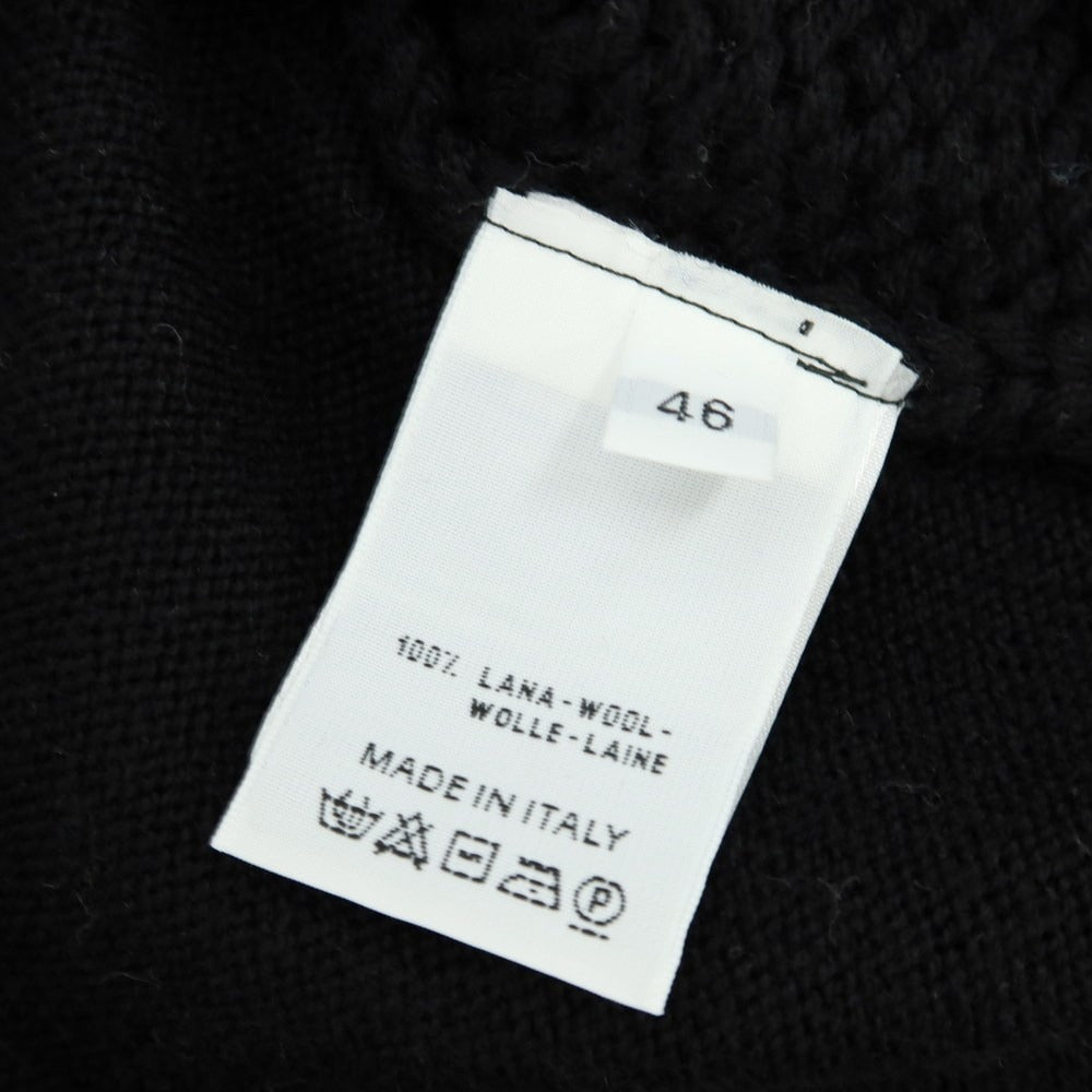 【中古】クルチアーニ CRUCIANI ウール クルーネック プルオーバーニット ブラック【サイズ46】【 状態ランクB 】【 メンズ 】[BPD]