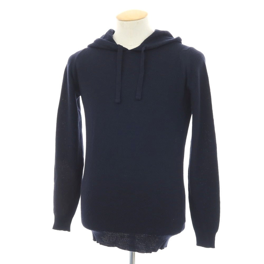 【中古】ジョンスメドレー JOHN SMEDLEY ウール ニット プルオーバー パーカー ネイビー【 S 】【 状態ランクB 】【 メンズ 】