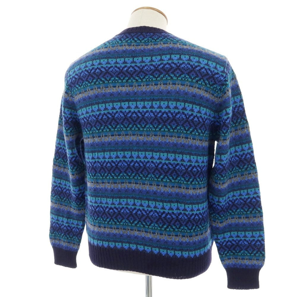 【中古】【未使用】ラファモリーナ RAffa MOLINA アルパカ Vネック プルオーバーニット ネイビー【 L 】【 状態ランクS 】【 メンズ 】