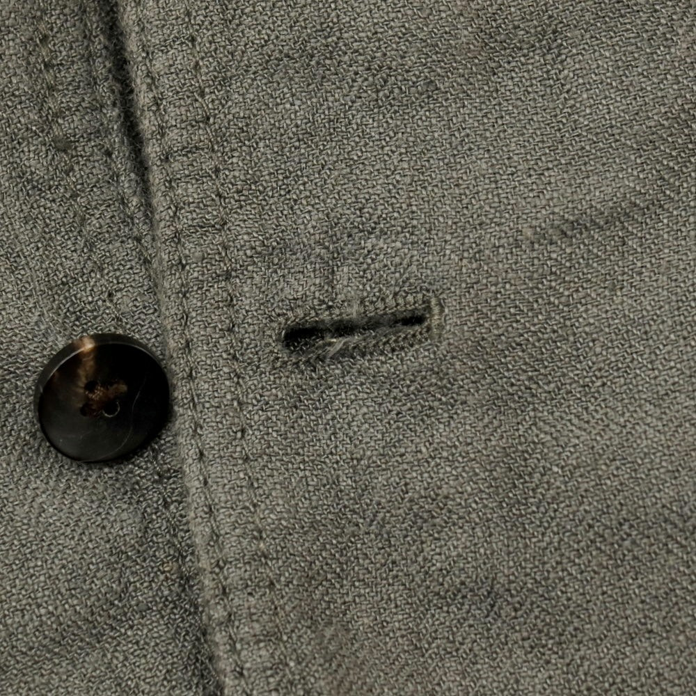 【中古】ラルディーニ LARDINI リネン カジュアル系ジレ ベスト グレー【サイズ46 REG】【 状態ランクB 】【 メンズ 】