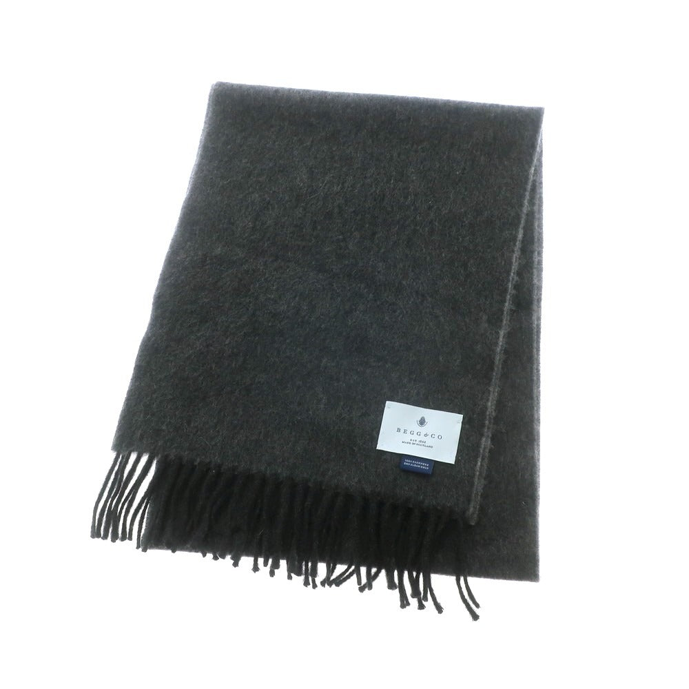 【中古】ベグアンドコー BEGG&amp;CO カシミヤ マフラー グレー【 状態ランクA 】【 メンズ 】