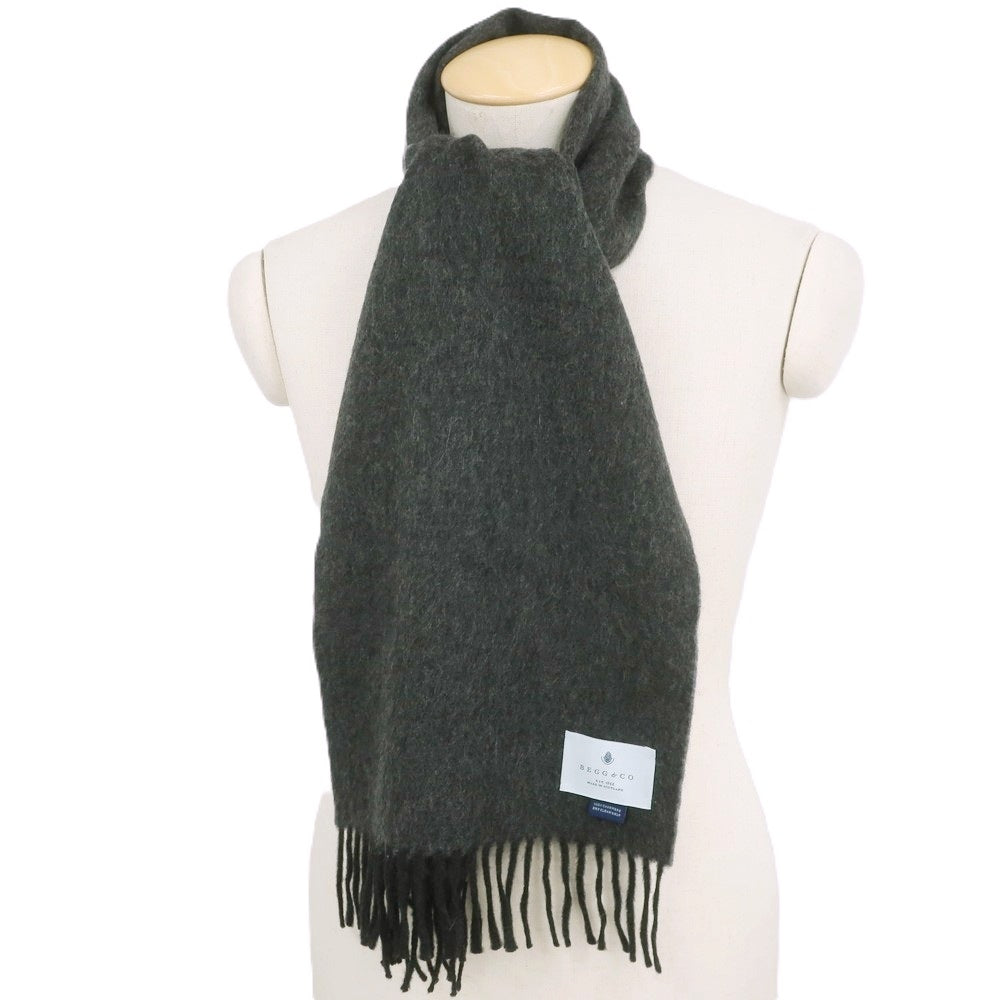 【中古】ベグアンドコー BEGG&amp;CO カシミヤ マフラー グレー【 状態ランクA 】【 メンズ 】