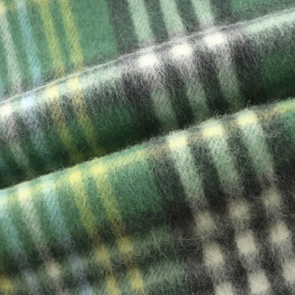 【中古】ヒルトップ HILLTOP ウールアンゴラ チェック マフラー グリーンxブラック【 状態ランクA 】【 メンズ 】