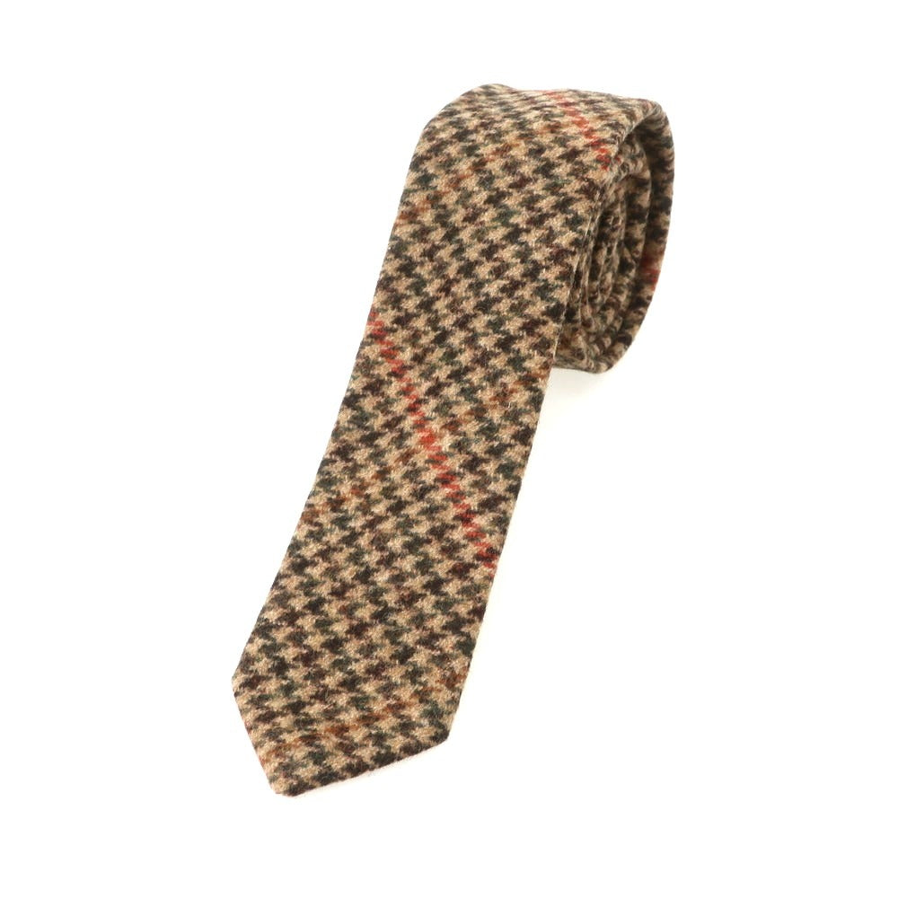 【中古】ジェイクルー J.CREW ウール チェック柄ネクタイ ブラウン系【 状態ランクA 】【 メンズ 】