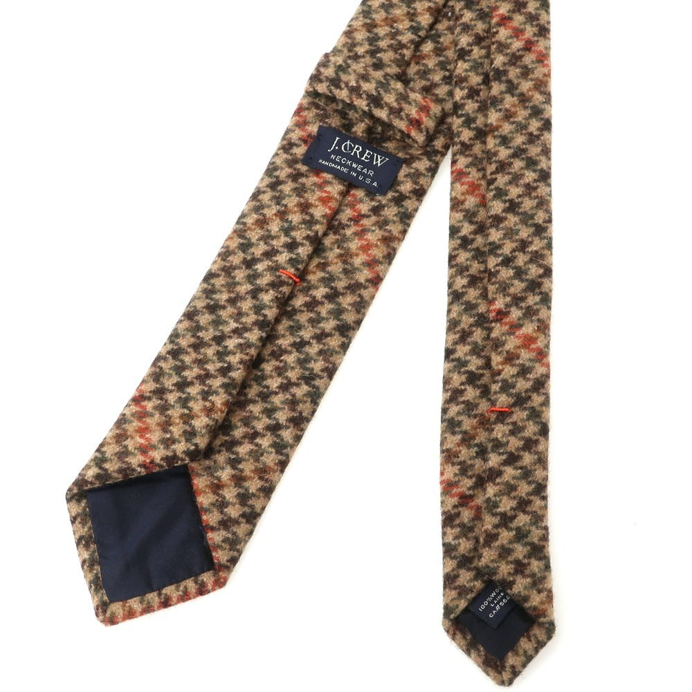 【中古】ジェイクルー J.CREW ウール チェック柄ネクタイ ブラウン系【 状態ランクA 】【 メンズ 】