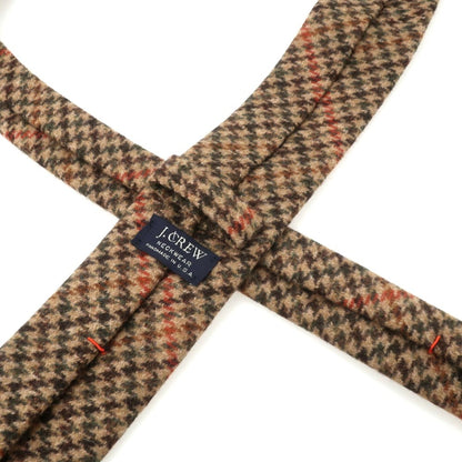 【中古】ジェイクルー J.CREW ウール チェック柄ネクタイ ブラウン系【 状態ランクA 】【 メンズ 】