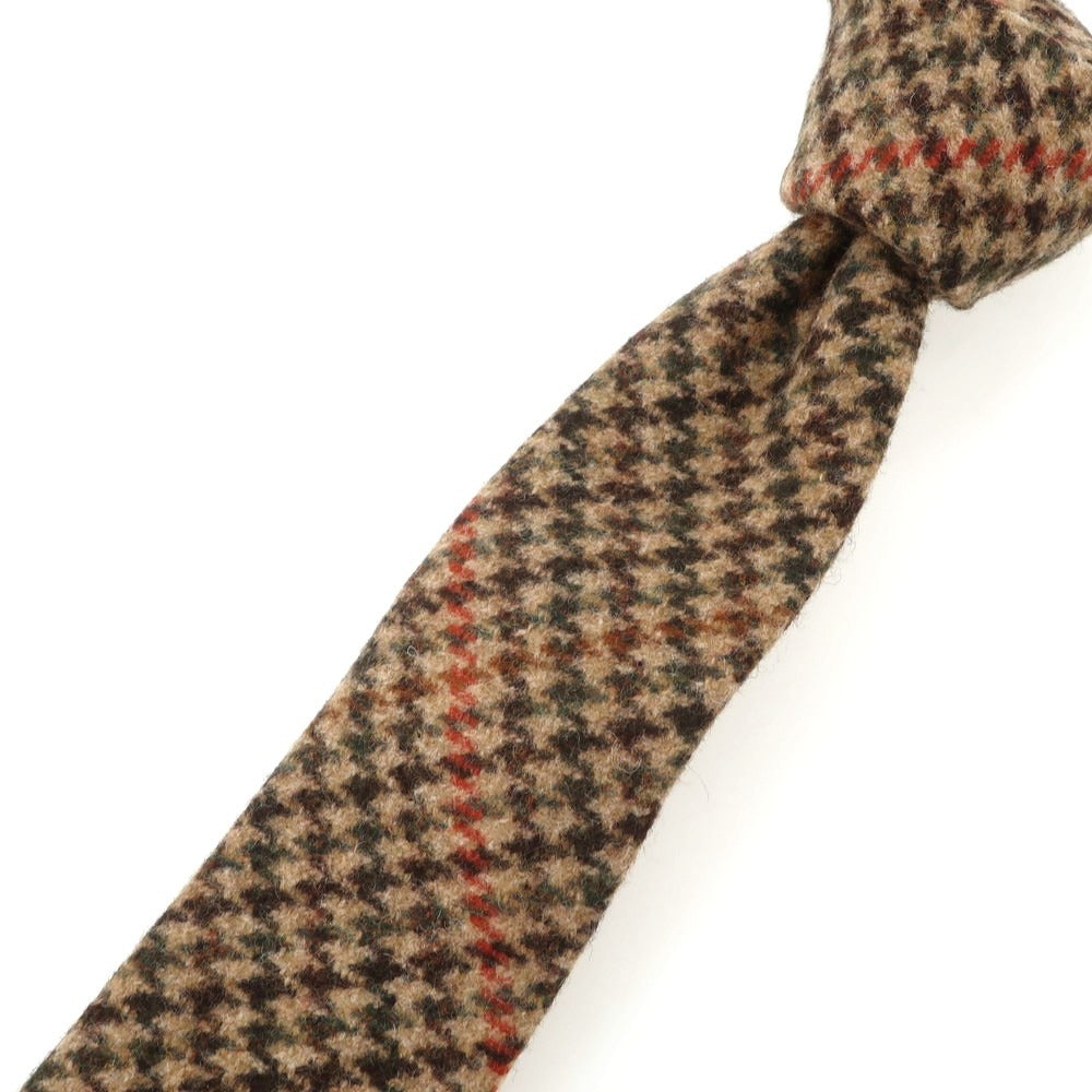 【中古】ジェイクルー J.CREW ウール チェック柄ネクタイ ブラウン系【 状態ランクA 】【 メンズ 】