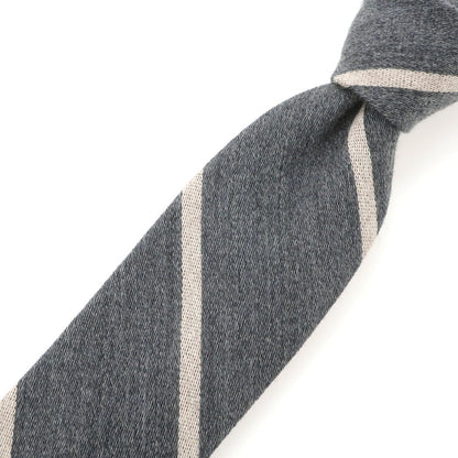 【中古】ジェイクルー J.CREW ウールシルク ストライプ柄ネクタイ グレー【 状態ランクA 】【 メンズ 】