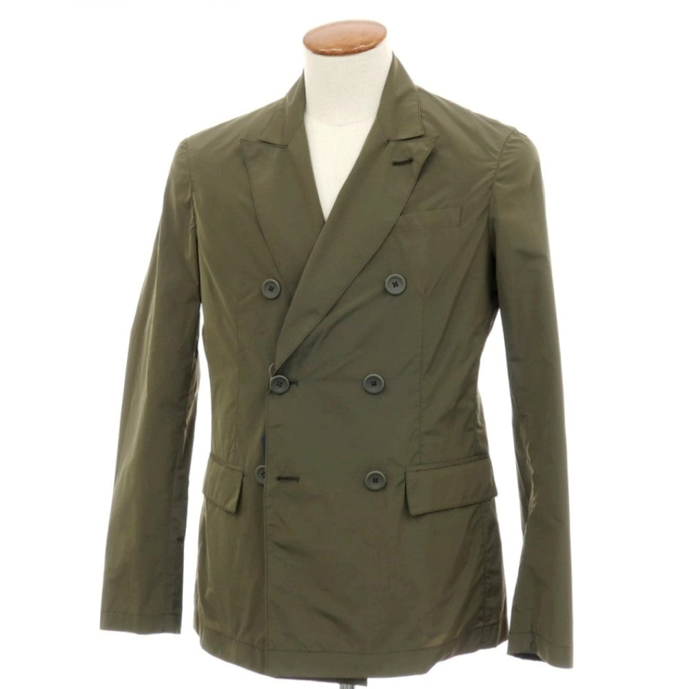 【新品】ヘルノ Herno ポリエステル ダブル6B カジュアルジャケット オリーブ【サイズ46】【 状態ランクN 】【 メンズ 】