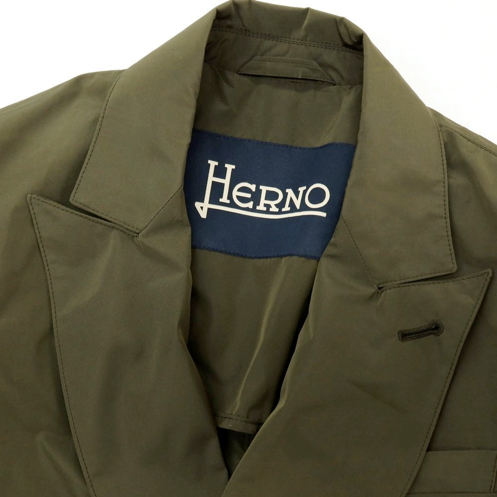 【新品】ヘルノ Herno ポリエステル ダブル6B カジュアルジャケット オリーブ【サイズ46】【 状態ランクN 】【 メンズ 】